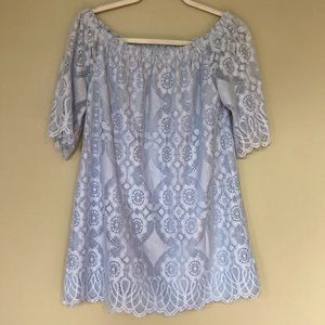 BB DAKOTA Light Blue Lace Mini Dress NWOT